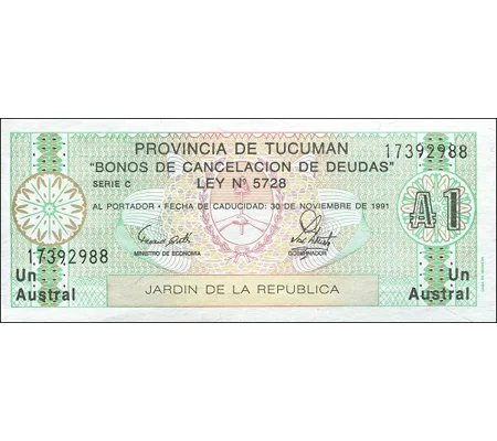 Tucuman - 1 Austral - PS2711-b1 - Unc