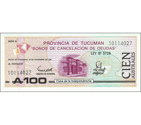Tucuman-100 Australes-1991-PS2715-1