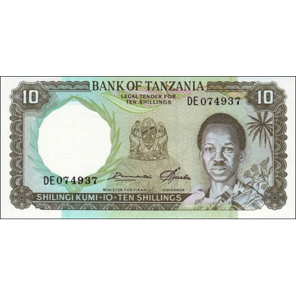 Tanzania - 10 shillings - 1966 - P2e - B102e