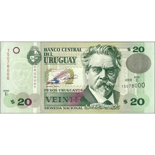 20 Pesos - 2008 - P86a - B545e - Unc