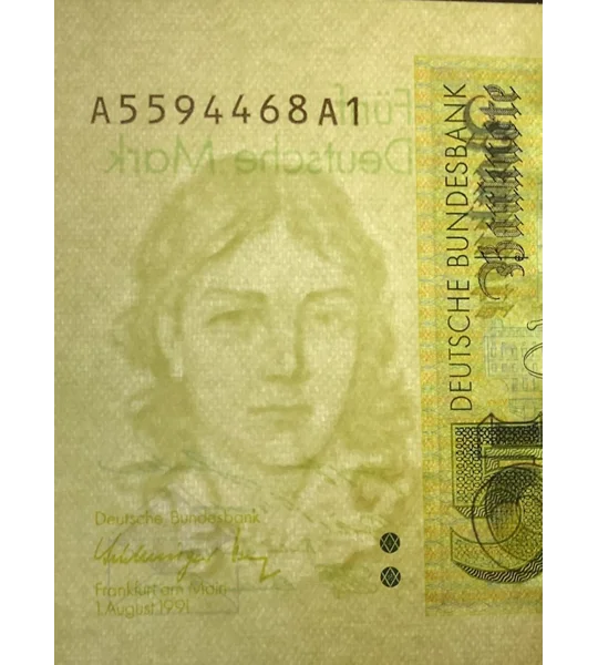 5 D.mark - 1991 - P37 - B222 - Unc