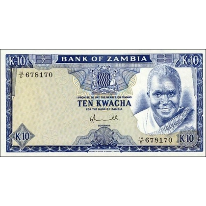 Zambia - 10 Kwacha - 1976 - P22 - B122a