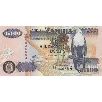 Zambia - 100 Kwacha - 2005 - P38e