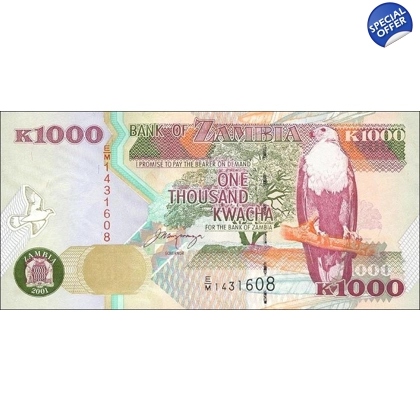Zambia - 1000 Kwacha - 2001 - P40b