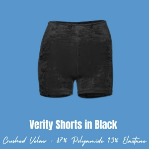 Verity Shorts in Crushed Velour