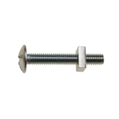 M5 Roofing Bolts with Square Nut BZP title=