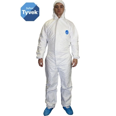 Tyvek 500 Xpert Coverall Type 5B/6B - Hooded - Style No. 6169 (BOX OF 100) title=