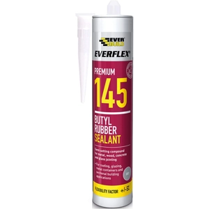 Everbuild 145GY-EBD Everflex Premium Butyl Rubber Sealant, Grey, 300 ml