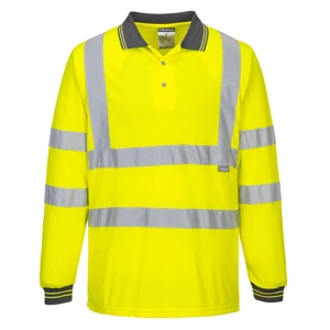 S277 Hi-Vis Long Sleeved Polo Portwest