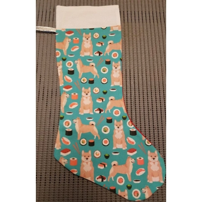 Shiba Inu & Sushi Christmas Stocking Shiba Inu & Sushi Christmas Stocking