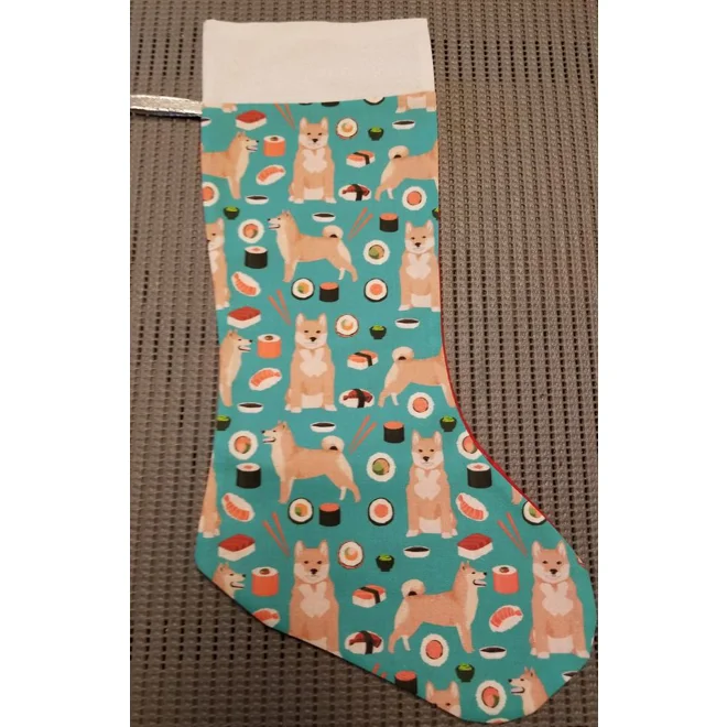 product Image for Shiba Inu & Sushi Christmas Stocking
