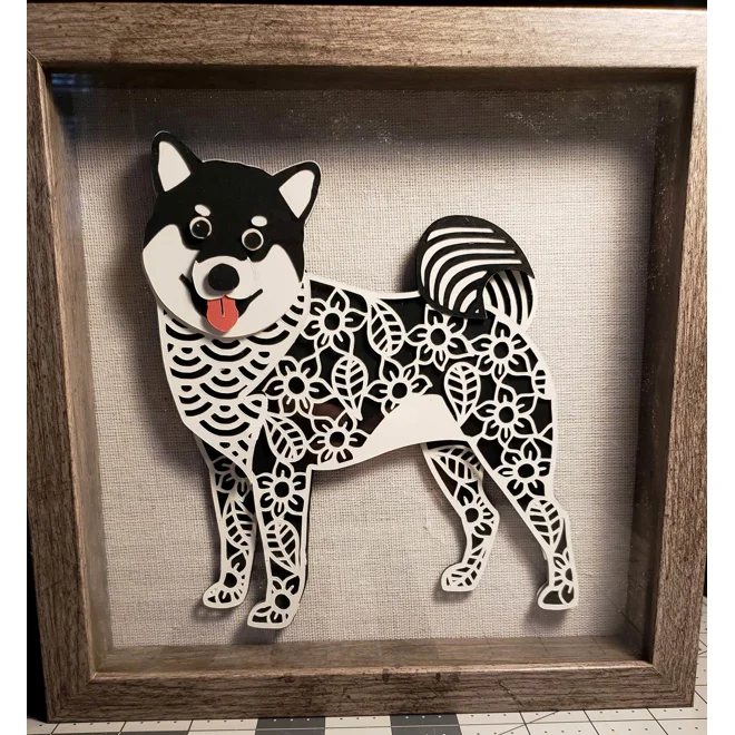 product Image for Black & Tan Shiba Inu 9x9 3-D Shadow Box
