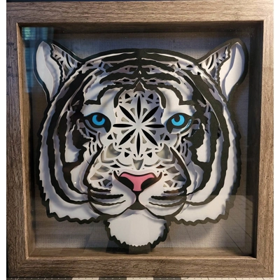 White Tiger 3-D 9 x 9 S..