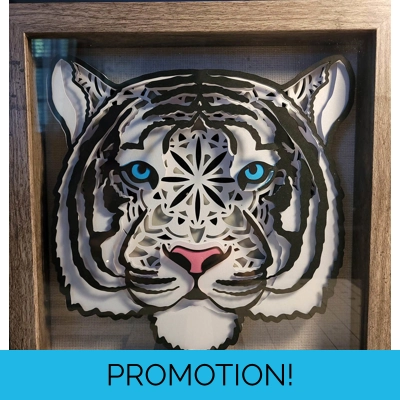 White Tiger 3-D 9 x 9 S..