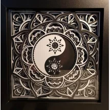 Yin Yang 8 x 8 3D Shadow Box