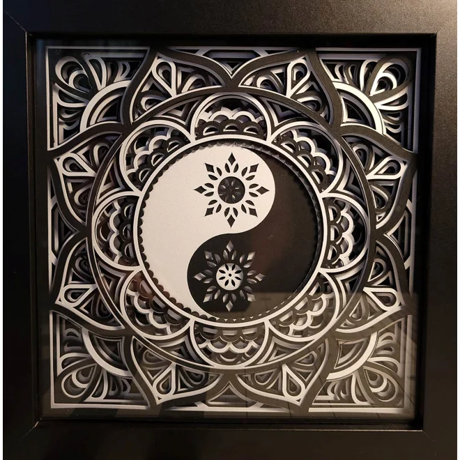 product Image for Yin Yang 8 x 8 3D Shadow Box