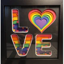 Pride Love 8 x 8 3-D Shadow ..