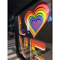 Pride Love 8 x 8 3-D Shadow Box