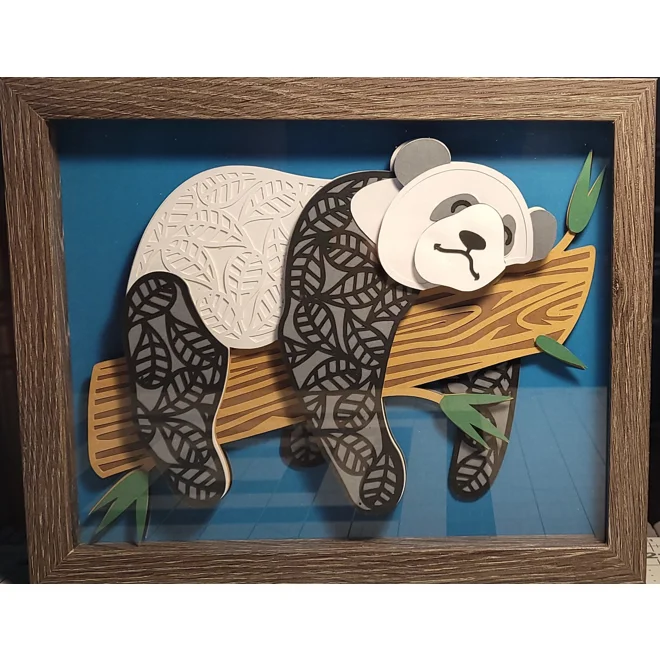 product Image for Panda 8 x 10 3-D Shadow Box
