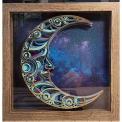 Moon Dream 9 x 9 3-D Shadow Box