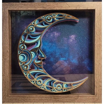 Moon Dream 9 x 9 3-D Shadow Box