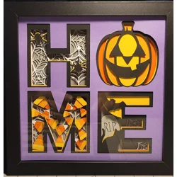 Halloween Home 8x8 3-D Shadow Box