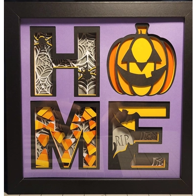Halloween Home 8x8 3-D Shadow Box