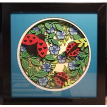 Ladybugs 8x8 3-D Shadow Box