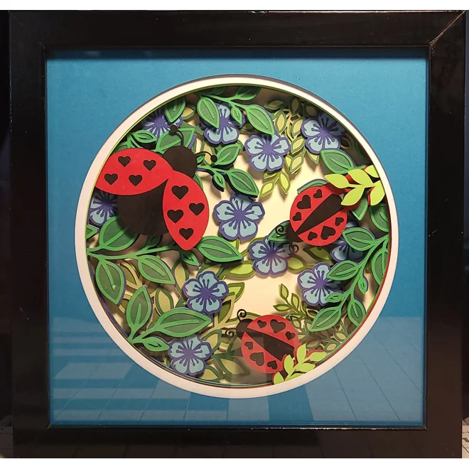 product Image for Ladybugs 8x8 3-D Shadow Box