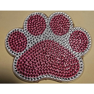 10 Piece Paw Print Rhinestone Coasters