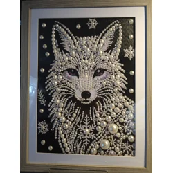 Arctic Fox Pearls 12x16 Framed Art