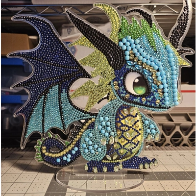 Baby Dragon 10x10 Table Top Rhinestone Art