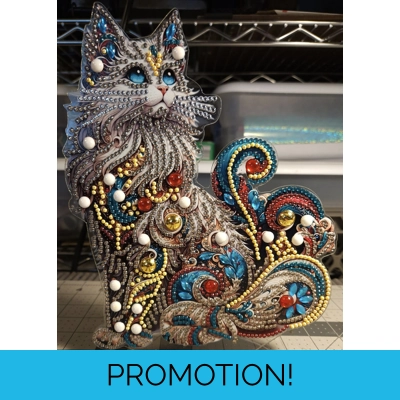Cat Mosaic Table Top Rhinestone Art Cat Mosaic Table Top Rhinestone Art