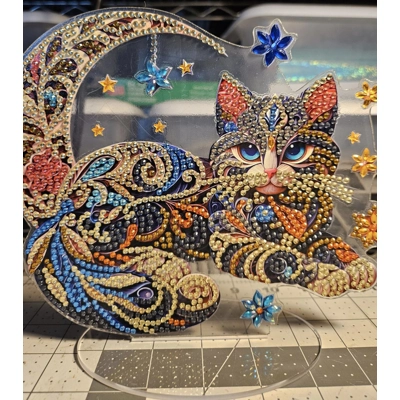 Mosaic Cat 7x8 Table Top Rhinestone Art Mosaic Cat 7x8 Table Top Rhinestone Art