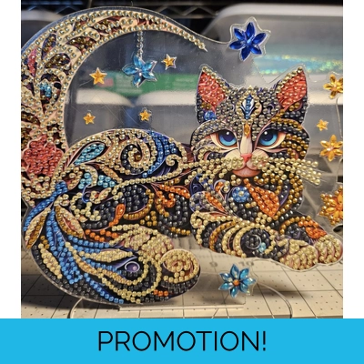 Mosaic Cat 7x8 Table Top Rhinestone Art Mosaic Cat 7x8 Table Top Rhinestone Art