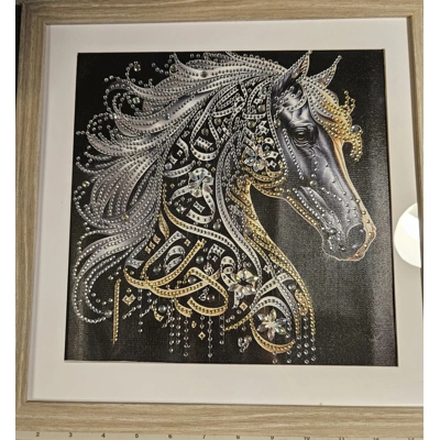 Celtic Horse 12x12 Framed Rhinestone Art