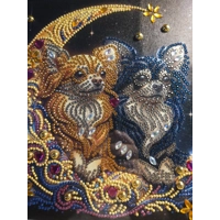 Chihuahua Duo 12x12 Framed Rhinestone Art