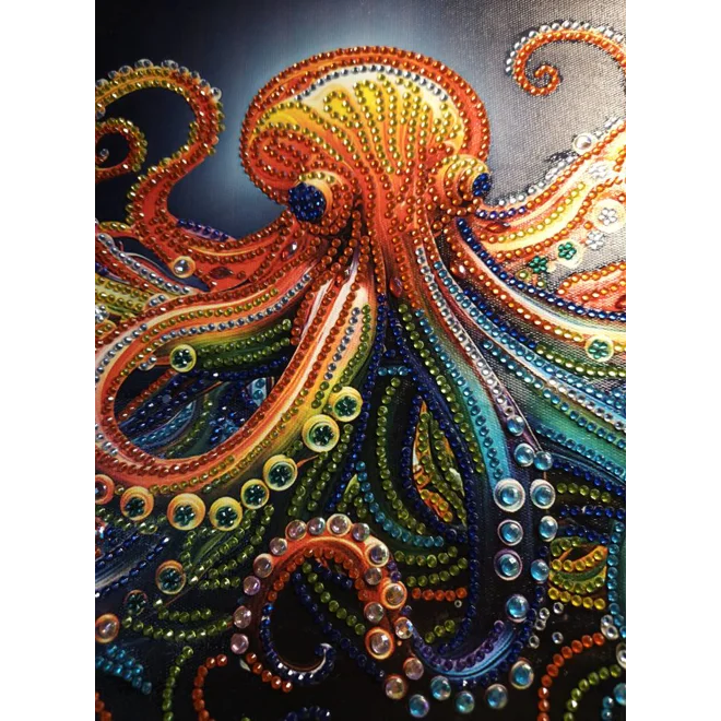 Additional Image for Cosmic Octopus 12x12 Framed Rhinestone Art
