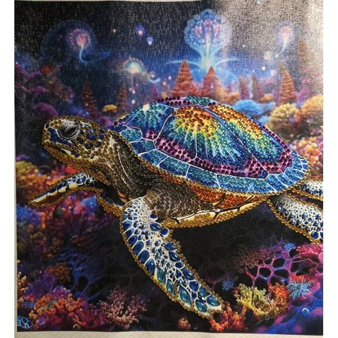 product Image for Cosmic Turtle 12x12 Framed Rhinestone Art