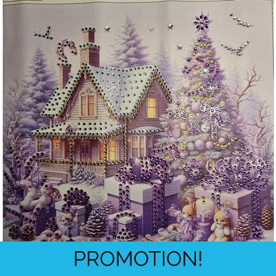 Country Christmas 12x12 Framed Rhinestone Art