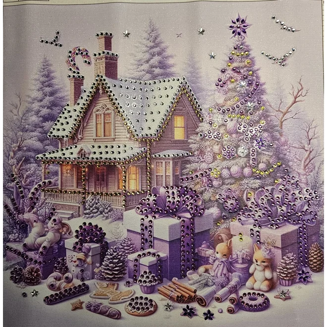 product Image for Country Christmas 12x12 Framed Rhinestone Art