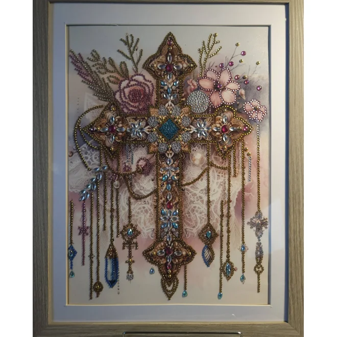 product Image for Cross 12x16 Framed Rhinestone Art