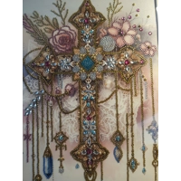 Cross 12x16 Framed Rhinestone Art
