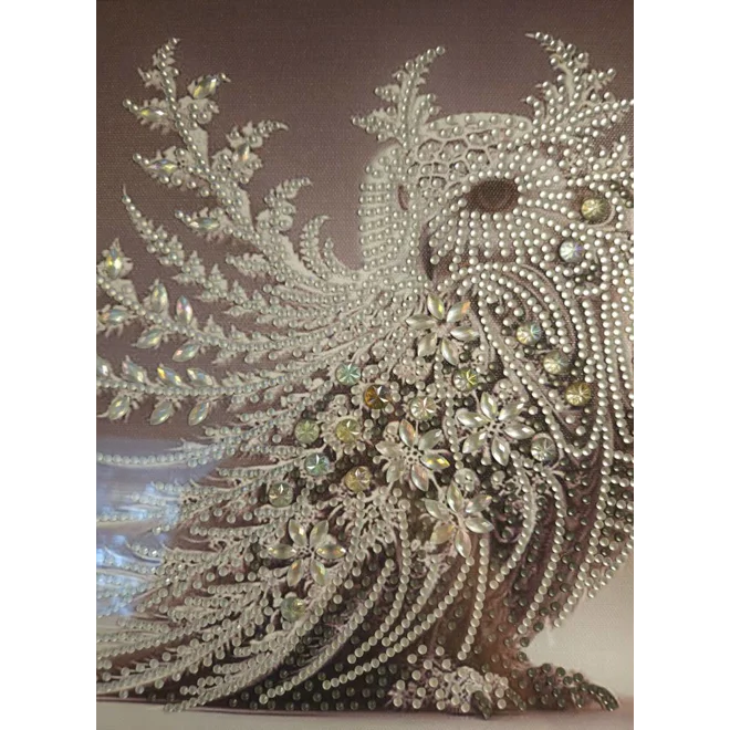 Additional Image for Crystal Owl 12x12 Framed Rhinestone Art