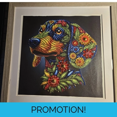 Dachshund Mosaic 12x12 Framed Rhinestone Art Dachshund Mosaic 12x12 Framed Rhinestone Art