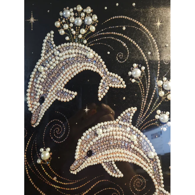 Additional Image for Dolphins in Pearls 12x16 Framed Art