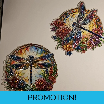 Pair of Dragonflies Hanging Rhinestone Art Pair of Dragonflies Hanging Rhinestone Art