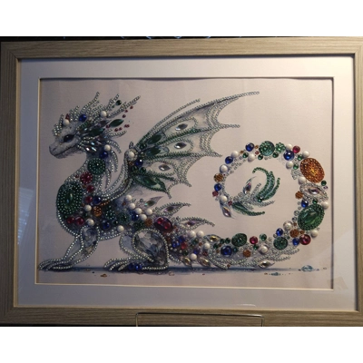 Dragon Jewels 12x16 Framed Rhinestone Art