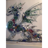 Dragon Jewels 12x16 Framed Rhinestone Art