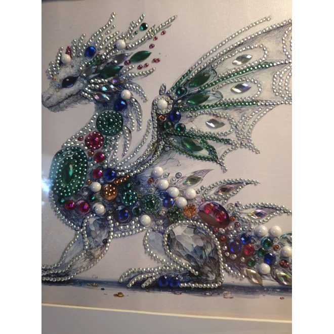 Additional Image for Dragon Jewels 12x16 Framed Rhinestone Art